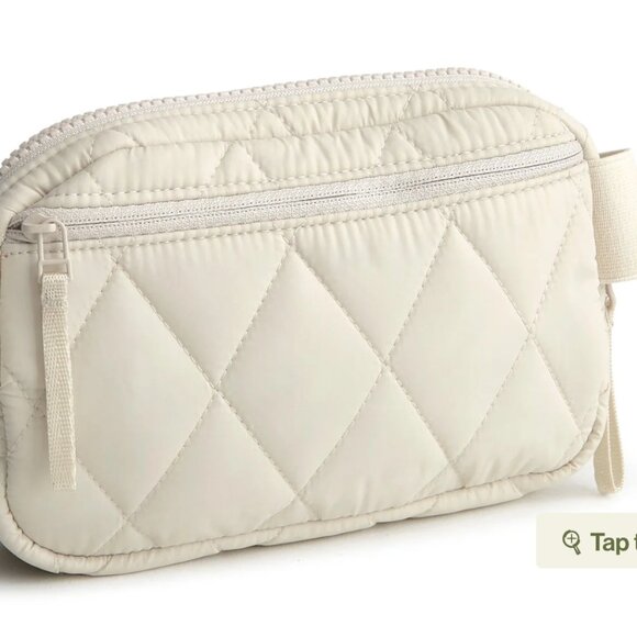 Vera Bradley Woodward Small Belt Bag in Nylon Pumice Stone (Off White) - Picture 3 of 12